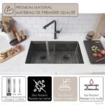 STYLISH S-601WNK VERSA32 32-inch Undermount Graphite Sink - Image 11