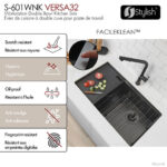 STYLISH S-601WNK VERSA32 32-inch Undermount Graphite Sink - Image 13