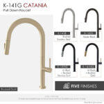 Stylish K-141G CATANIA Single Handle Pull Down Kitchen Faucet - Image 3