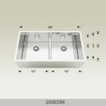 BOSCO 203633M Titanium Multi-Level Series 33″ Kitchen Sink