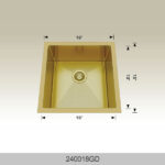 BOSCO 240018GD Textured Titanium Series 18″ Kitchen Sink