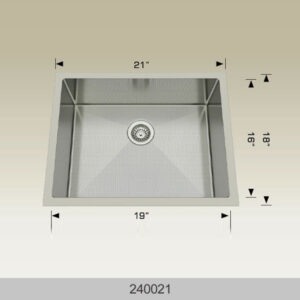 BOSCO 240021 Textured Titanium Series 21″ Kitchen Sink