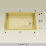 BOSCO 240033GD Textured Titanium Series 33″ Kitchen Sink