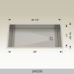 BOSCO 240036 Textured Titanium Series 36″ Kitchen Sink