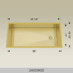 BOSCO 240038GD Textured Titanium Series 38″ Kitchen Sink