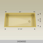 BOSCO 240040GD Textured Titanium Series 40″ Kitchen Sink