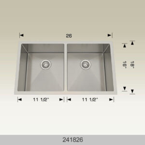BOSCO 241826 Textured Titanium Series 26″ Kitchen Sink