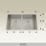BOSCO 241833 Textured Titanium Series 33″ Kitchen Sink