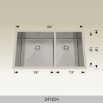 BOSCO 241834 Textured Titanium Series 34″ Kitchen Sink