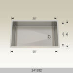 BOSCO 241932 Textured Titanium Series 32″ Kitchen Sink
