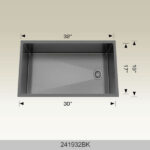 BOSCO 241932BK Textured Titanium Series 32″ Kitchen Sink