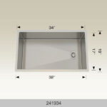 BOSCO 241934 Textured Titanium Series 34″ Kitchen Sink