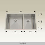 BOSCO 242618 Textured Titanium Series 26″ Kitchen Sink