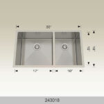BOSCO 243018 Textured Titanium Series 30″ Kitchen Sink