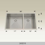 BOSCO 243218 Textured Titanium Series 32″ Kitchen Sink
