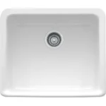 Franke Manor House 19.5" x 16" Fireclay Apron Front Single Bowl Sink White