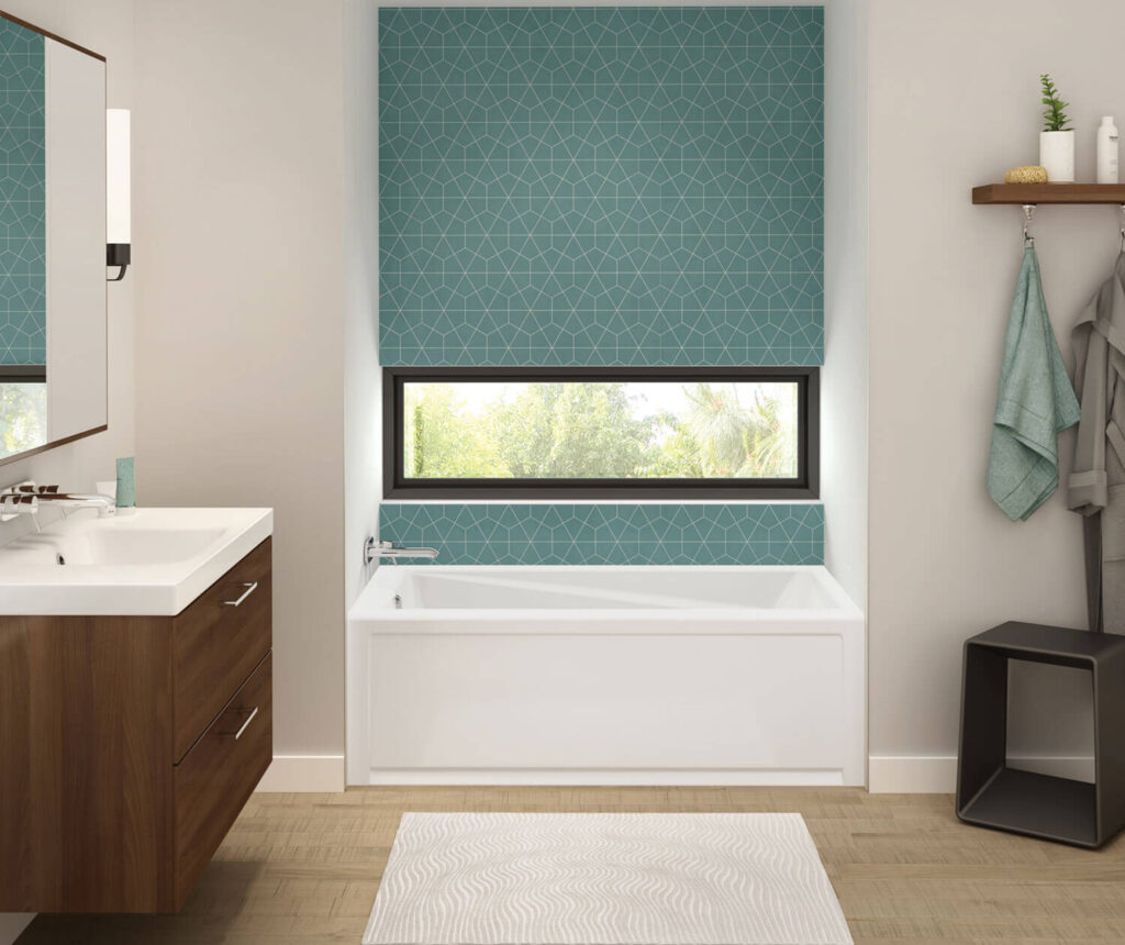 Exhibit 6030 IFS AFR Acrylic Alcove Left-Hand Drain Bathtub in White