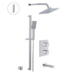 ALT 91293 RIGA Thermostatic shower system – 3 functions Polished Chrome