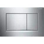 Geberit 115.883.KH.1 - Sigma30 Dual Flush Actuator Plate - Bright Chrome / Matte Chrome / Bright Chrome