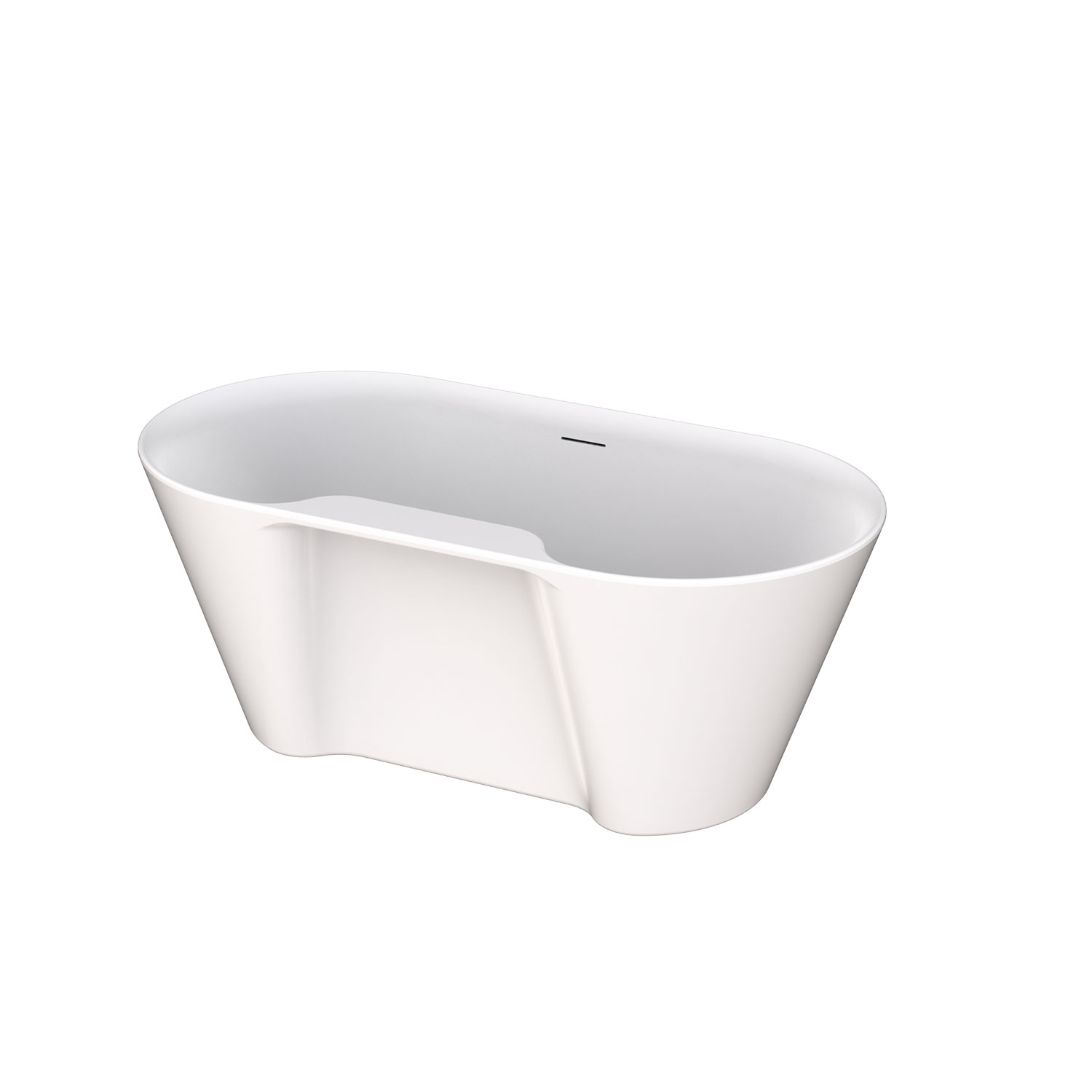 THM6032FA001-1_ZITTA_BATHTUB_HUMDA_60_FREESTANDING_GLOSSY_WHITE Zitta HOMDA THM6032FA001 - Freestanding bathtub 60 in glossy white