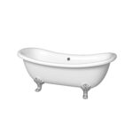 Zitta Harrogate THR6730FI001 - Freestanding bathtub 66 3/4 in glossy white
