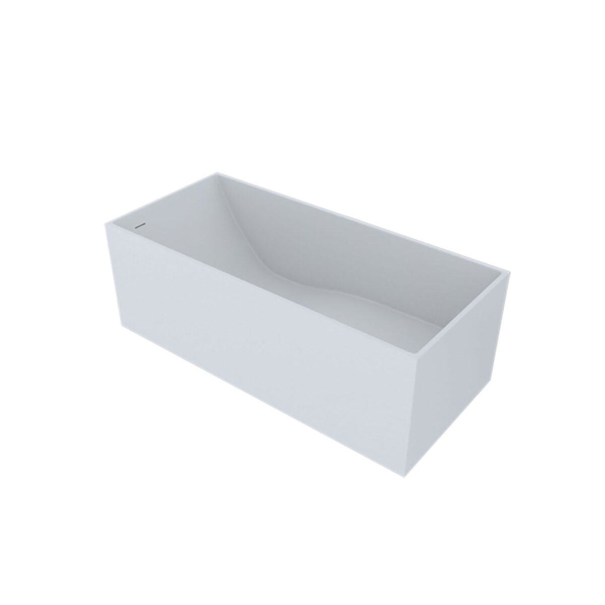 Zitta KUADRA TKA6328FS001 - Freestanding bathtub 63 in glossy white