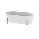 Zitta OTTON TOT6531FAC01 - Freestanding bathtub 65 3/8" chrome legs in glossy white