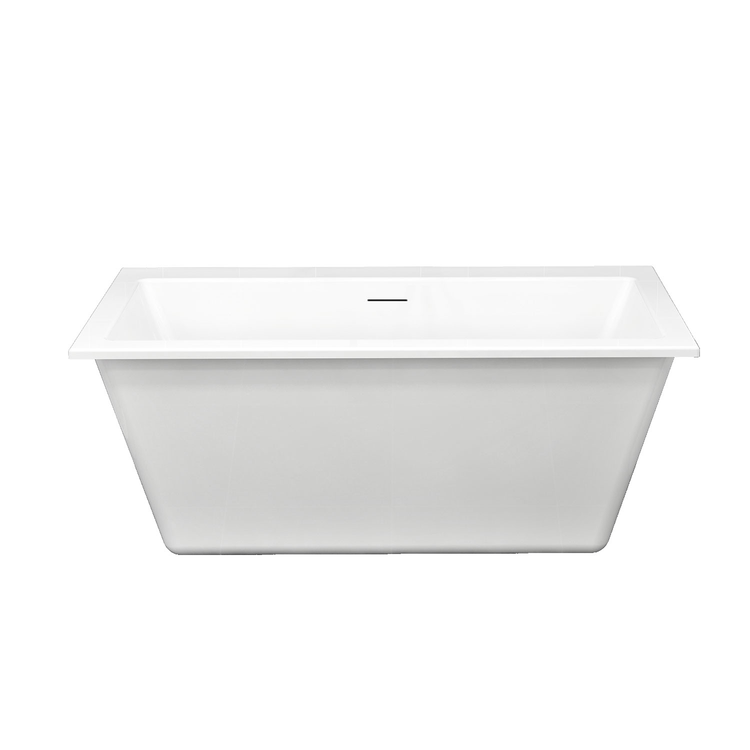 TS26032FA001-1_ZITTA_BATHTUB_SIMPLO_FREESTANDING_60_GLOSSY_WHITE Zitta SIMPLO 2.0 TS26032FA001 - Freestanding bathtub 59 3/4 in glossy white with integrated overflow