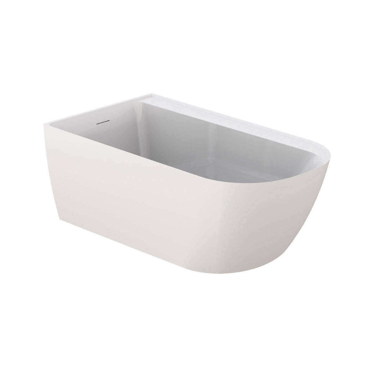 Zitta STELVIO TST6032FA0L1 - Freestanding bathtub 60 in glossy white with drain on left