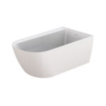 Zitta STELVIO TST6032FA0R1 - Freestanding bathtub 60 in glossy white with drain on RIGHT