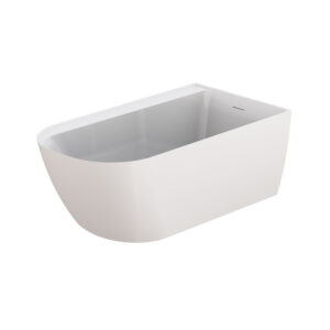 Zitta STELVIO TST6032FA0R1 - Freestanding bathtub 60 in glossy white with drain on RIGHT