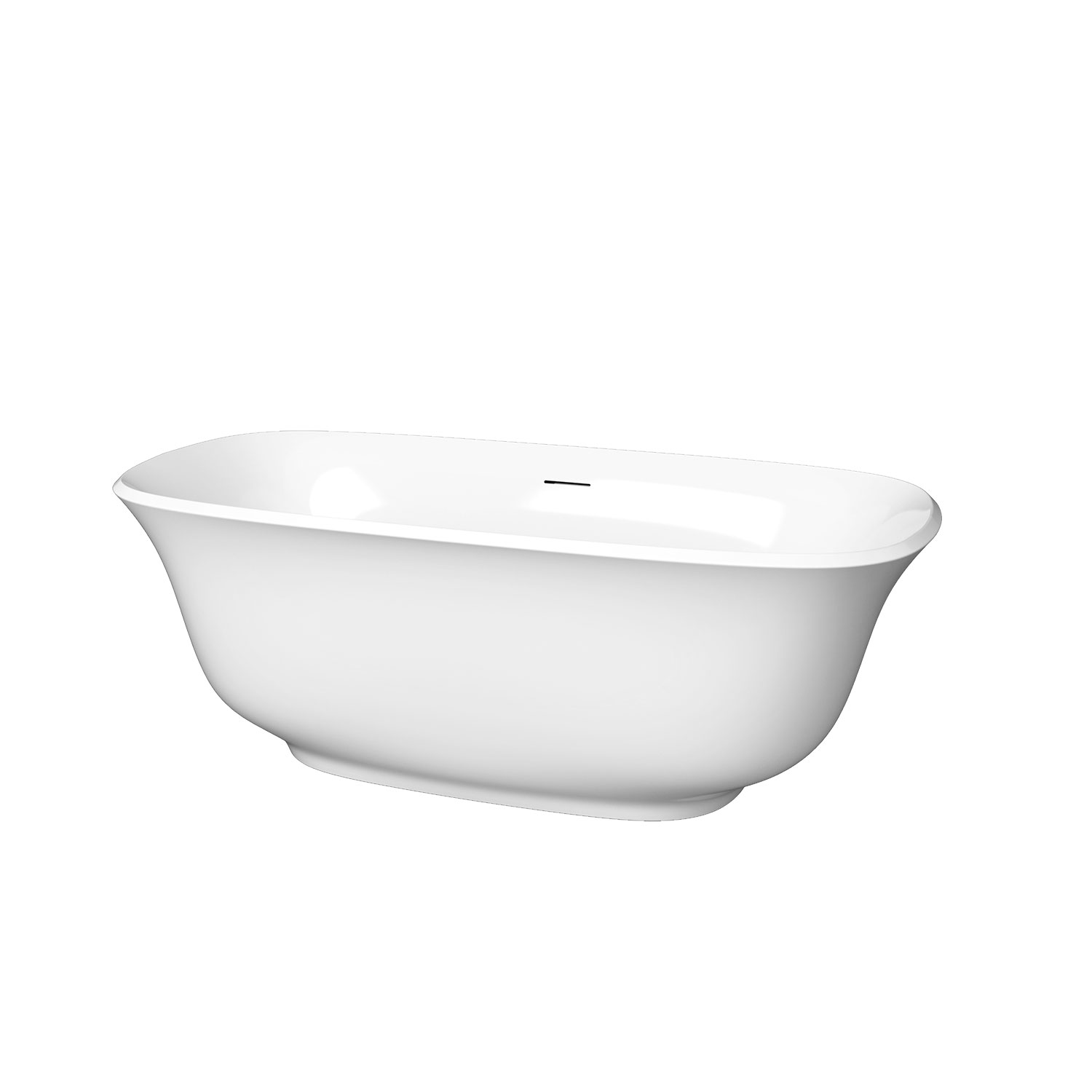 TTL6731FA001-1_ZITTA_BATHTUB_TALY_FREESTANDING_67_GLOSSY_WHITE Zitta TALY TTL6731FA001 - Freestanding bathtub 67 in glossy white