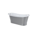 Zitta TIMES TTM6831FI008 - Freestanding bathtub 67 3/4" in brushed stainless steel