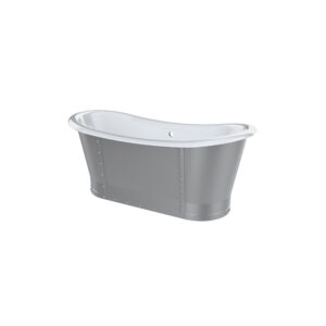 Zitta TIMES TTM6831FI008 - Freestanding bathtub 67 3/4" in brushed stainless steel