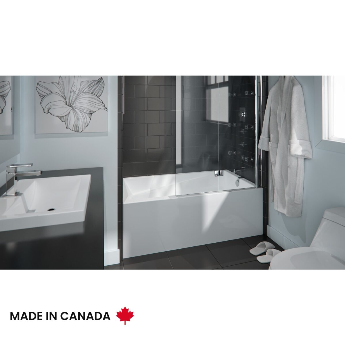 Neptune Azea 3260 IFS Acrylic Alcove Right-Hand Drain Bathtub - Image 1