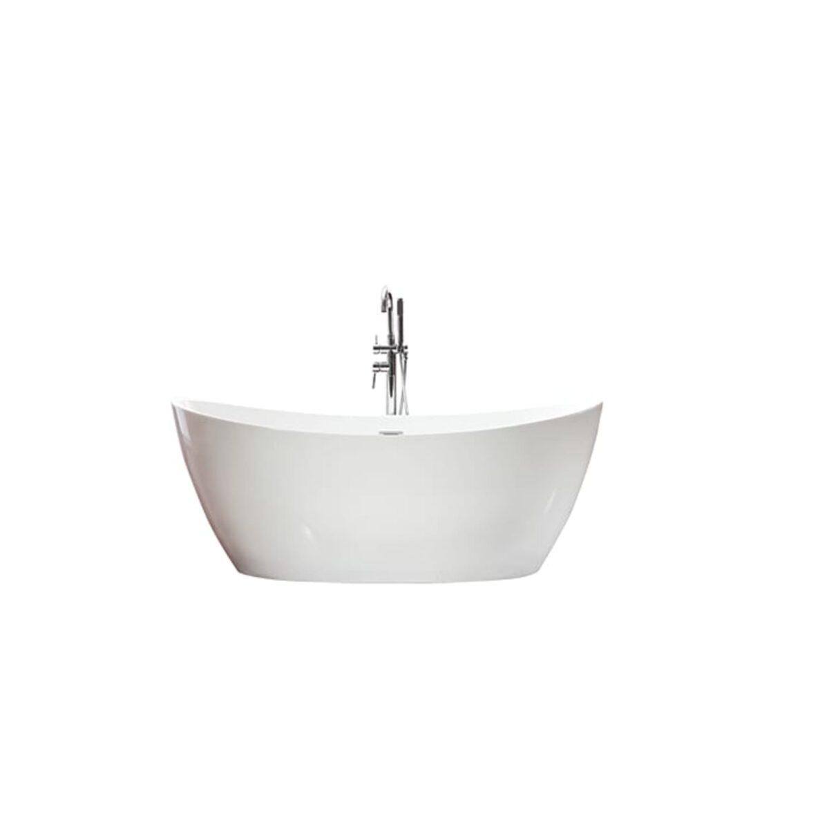 Neptune Florence F1 3260 AFR Acrylic Freestanding Center Drain Bathtub in White - Image 2