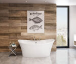 Ariosa 6636 Acrylic Freestanding Center Drain Bathtub in White with White Skirt