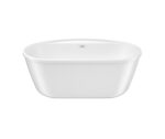 Eldora 5832 AcrylX Freestanding Center Drain Bathtub in White with White Skirt