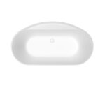 Eldora 6434 AcrylX Freestanding Center Drain Bathtub in White with White Skirt