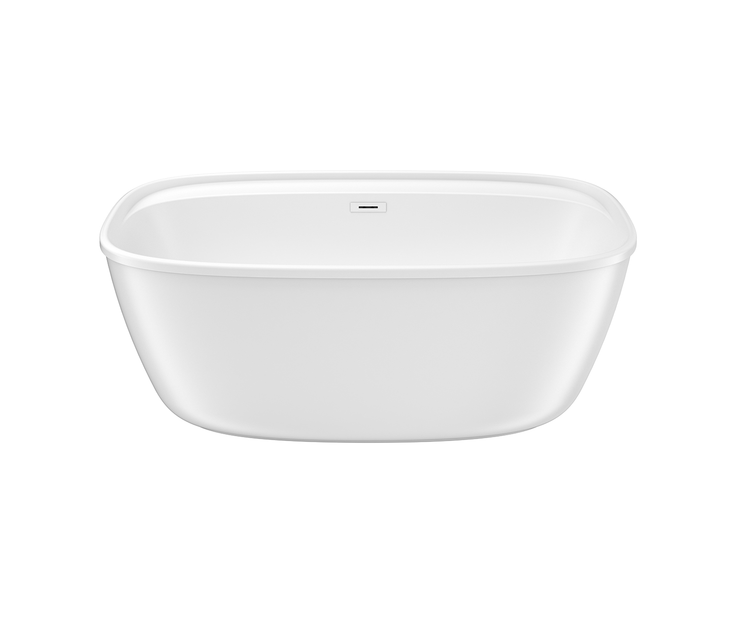 maax-106994-000-002-2 Fontana 58 x 32 AcrylX Freestanding Center Drain Bathtub in White with White Skirt