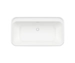 Pocono 58 x 32 AcrylX Freestanding Center Drain Bathtub in White with White Skirt