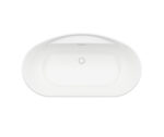 Sonoma 58 x 32 AcrylX Freestanding Center Drain Bathtub in White with White Skirt