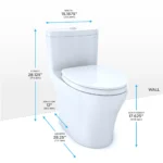 Toto MS646124CEMFGN#01 - Aquia IV elongated universal height skirted dual flush toilet w/seat - Image 3