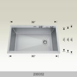 BOSCO 230032 Textured Multi-Level Series 32″ Kitchen Sink