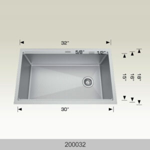 BOSCO 230032 Textured Multi-Level Series 32″ Kitchen Sink
