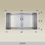 BOSCO 202905 Universal Design Series 27″ Kitchen Sink