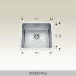 BOSCO 203340 Plus Titanium Series 17″ Kitchen Sink