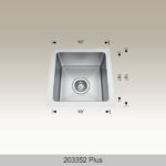 BOSCO 203352 Plus Titanium Series 12″ Kitchen Sink
