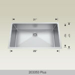BOSCO 203353 Plus Titanium Series 31″ Kitchen Sink