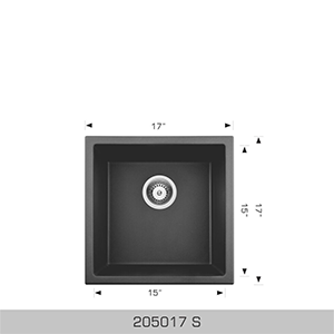 BOSCO 205017S Granite Series 17″ Kitchen Sink